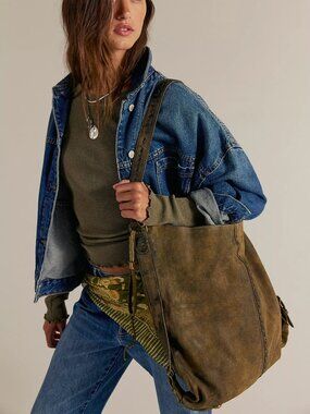 We The Free Dallas Distressed Suede Bag